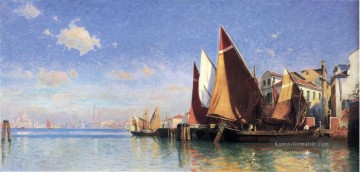  Venedig Kunst - Venedig I Seestück Boot William Stanley Haseltine